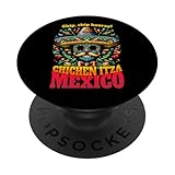 Chip Chip Hooray Chichen Itza Mexico! Vacances mexicaines drôles PopSockets PopGrip Adhésif