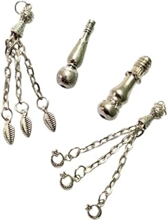 طقم اكسسوارات سبحة مسبحة - تسبيح - مستورد عالي الجودة مطلي فضة 2 مئذنة 2 شرابة مشربية - عالي الجودة مناسب لجميع الاختيارات والانواع