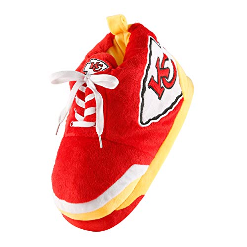 Image of FOCO Mens NFL Team Logo Plush Oversized Sneaker Slippers
