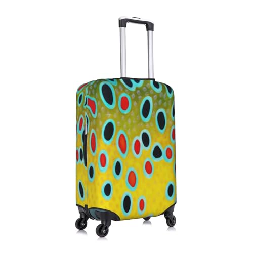 Rainbow Trout Skin Print Luggage Suitcase Cover, Stretchable Protection Luggage Stylish Suitcase Covers Small3