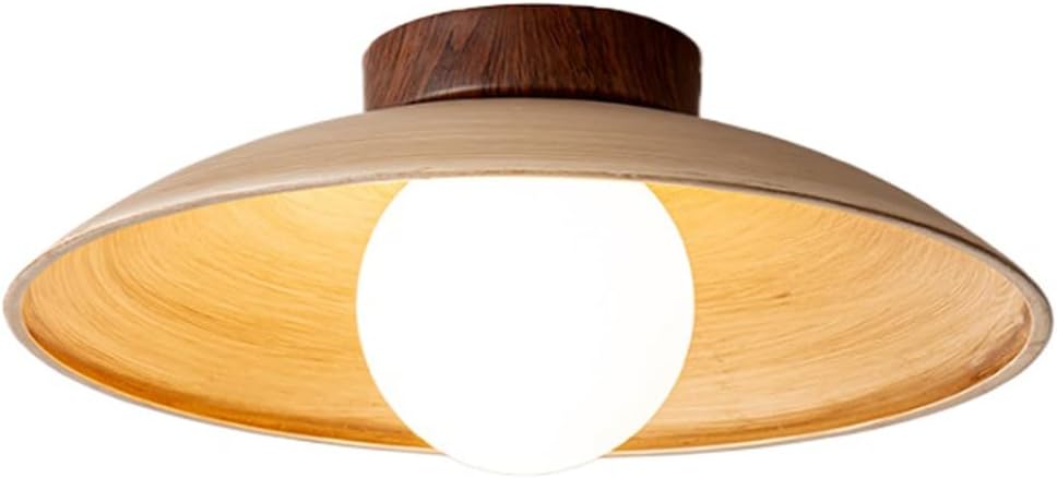 Japanese Wabi-sabi Style Semi-Flush Mount Ceiling Light Fixtures,11.8 Inch Iron Lampshade Decorate Ceiling Lamps,Ceiling Light of Corridor Balcony Aisle Cloakroom