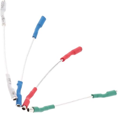HILABEE 4tlg Headshellkabel Tonkopf-Kabel Anschlusskabel Silverline fA r Verschiedene Phonos