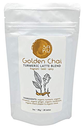 SAKU Tea, Golden Chai Turmeric Latte Blend, Super Food Latte, 3oz...