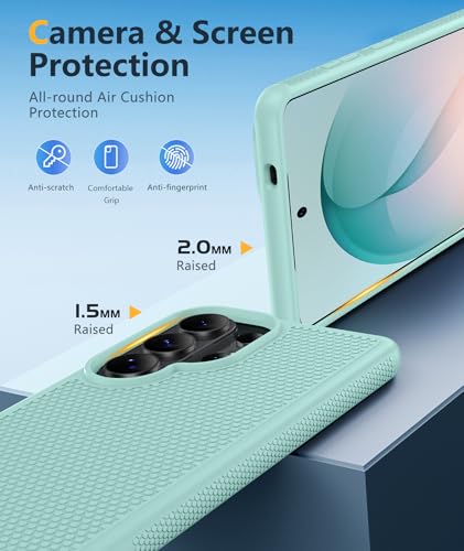 Image of FNTCASE for Samsung Galaxy S26 Ultra Case: Military Grade Drop Protection, 14ft Drop Tested, Screen Protector Included, Anti-Slip Anti-Fingerprint TPU Shockproof Phone Case Cover (Mint Green)