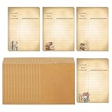 Lot de 80 pochettes rétro pour cartes de bibliothèque avec enveloppes pour livres, cartes de paiement, cartes de catalogue, cartes de chèques, cartes de bibliothèque vintage pour l'école, le bureau et