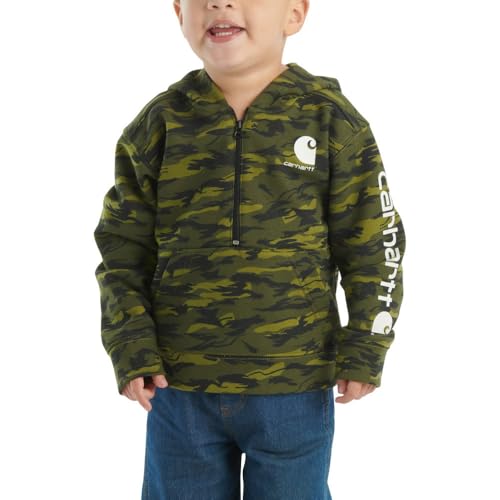 Image of Carhartt Kid's CA6273 Long-Sleeve Half-Zip Sweatshirt - Boys
