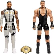 Mattel WWE Main Event Showdown Action Figures 2-Pack with Accessory, Series #25 Bron Breakker vs Jey USO Collectible Set, 6-inch