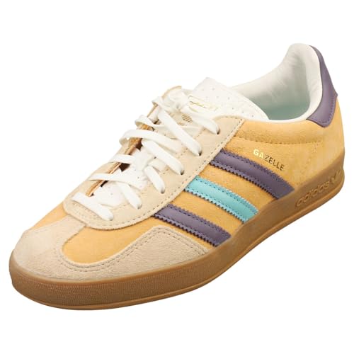Image of adidas Gazelle Indoor Men's Sneaker, Glow Orange /Shadow Violet /Off White, Size 4