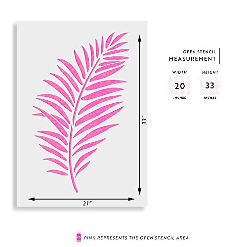 Stencil Revolution Single Palm Leaf Pattern Wall Stencil-Diy Wallpaper Alternative-Brighten Up Your Home With Our Single Palm Leaf Pattern Wall Stencil
