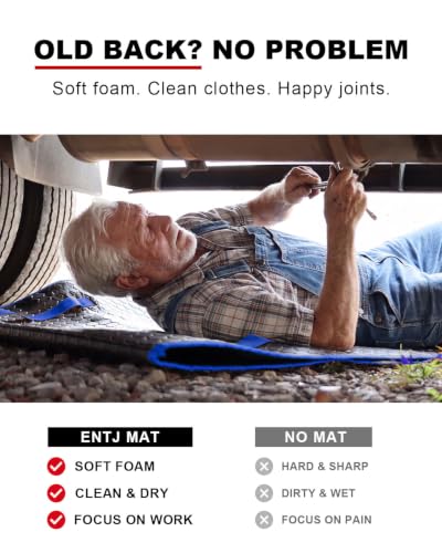Image of Rolling Mechanic Creeper Mat for Low Profile Cars with Storage Bag | Padded Automotive Under Car Repair Pad, Portable For Garage Ground, Gravel, Roadside, Camping, Kneeling, Pet, RV, SUV, Truck