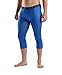 Bucwild Sports 3/4 Compression Pants Tights Teen & Adult Boys Basketball Exercise Royal Blue