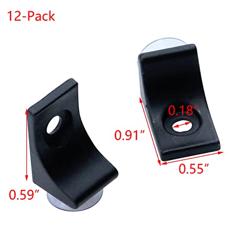Hevstil 12-Pack Rectangle L Shape Shelf Bracket Pegs,Mounting Brace Fixing Glass Shelf Bracket Pegs Supports With Chuck Wall Mount For Wood Furniture Drawer Cabinet With Screws #TOP1