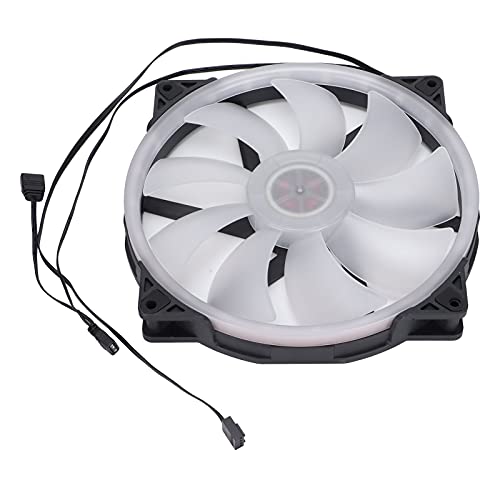 Ventiladores de Casos RGB de 200 Mm para Cojinete Hidráulico de Computadora en Silencio bajo Ruido de Volumen de Aire Grande, Ventilador de Sincronización de Luz Argb, 1 Dispositivo