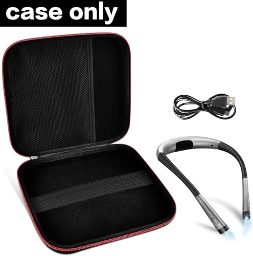 Image of Case Compatible with Glocusent / for Vekkia / for LITOM / for LEDGLE / for TAKKUI / for TSINGREE LED Neck Reading Light Book Light for Reading in Bed. Storage Carrying Holder Fits for USB Cable (Box Only)