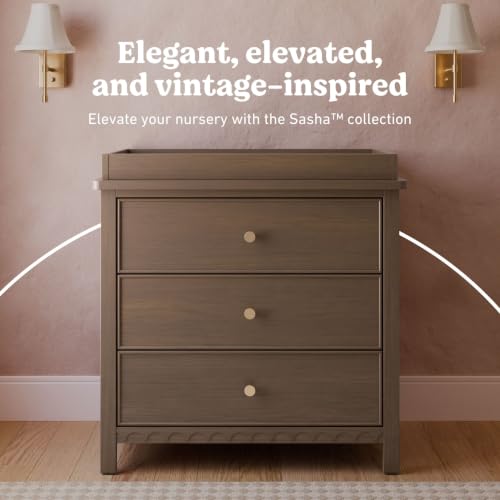 Graco Sasha 3-Drawer Chest with Changing Table Topper, Hazelnut - image 4