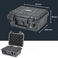 HMF ODK100 Outdoor-Fotokoffer, Transportkoffer mit Rasterschaumstoff | 27 x 24,5 x 13 cm (Packung mit 2) – Ansicht 5
