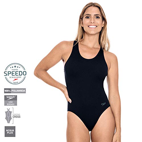 Speedo Maiô Supportive,Feminino,P, Preto