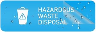Acrylic Plastic Sign Hazardous Waste Disposal Wall Or Door Sign Acrylic Sign For Front DoorWallWindow Clear And Easy To Read 3x10 Inch