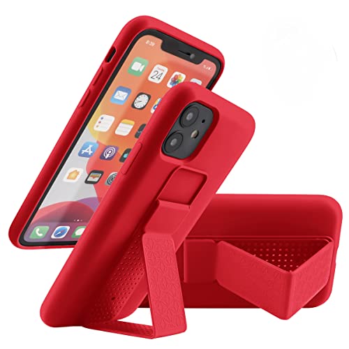Coque silicone liquide iPhone 11 souple antichoc rouge