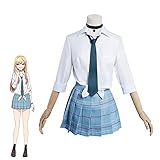 その着せ替え人形は恋をする 喜多川海夢 コスプレ衣装 制服セット ウィッグ追加購入可能 チョーカー ネクタイ 靴下 コスプレ道具 小物付 着せ恋 cosplay イベント アニメ コスチューム 変身 変装 仮装 大人 (衣装全セット,M)