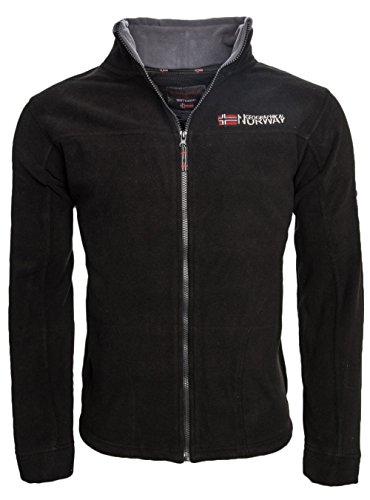 Geographical Norway Forro polar caliente para hombre, chaqueta de invierno, chaqueta de entretiempo, exteriores negro XXL