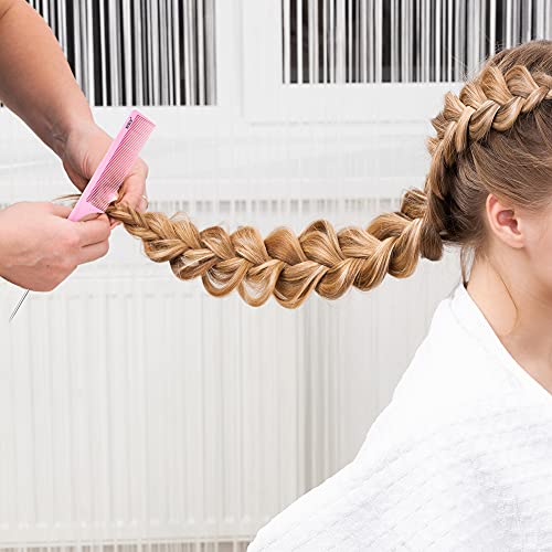 Foto von Xnicx 3 Stück Stielkamm, stielkamm friseur Pintail-Kamm, Scheitelkämme, Hair Comb Mit Stiel für Haarstyling Salon für Frauen（pink）