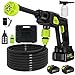 Cordless Pressure Washer for Makita Battery,Portable Power Washer Battery Pressure Washes for Patio and Car,Cordless High Pressure Washer with 2 * 2.0Ah Batteries,5M Hose,6-in-1 Nozzle,Foam Pot