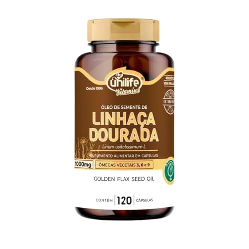 Óleo de Linhaça Dourada Unilife 1200mg 120 Cápsulas