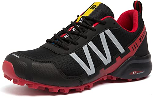 Men's Trail Running Shoes Waterproof Hiking Shoes Cushioning Outdoor Walking Sneakers All Terrain Trekking Rugged Trail 8.5