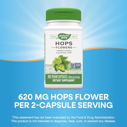 Nature's Way, Hops Flowers, 310 mg, 100 Capsules