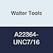 Walter Tools A22364-UNC7/16 Paradur HSS Machine Tap, NID Finish, 0.323" Shank Diameter, 0.866" Cutting Length, 3-5/32" Overall Length, 7/16-14 Size