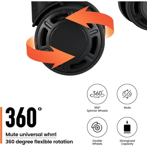 3-piece expandable suitcase set with wheels, pc+abs durable hardside luggage, tsa lock (20", 24", 28")-Dark Gray4