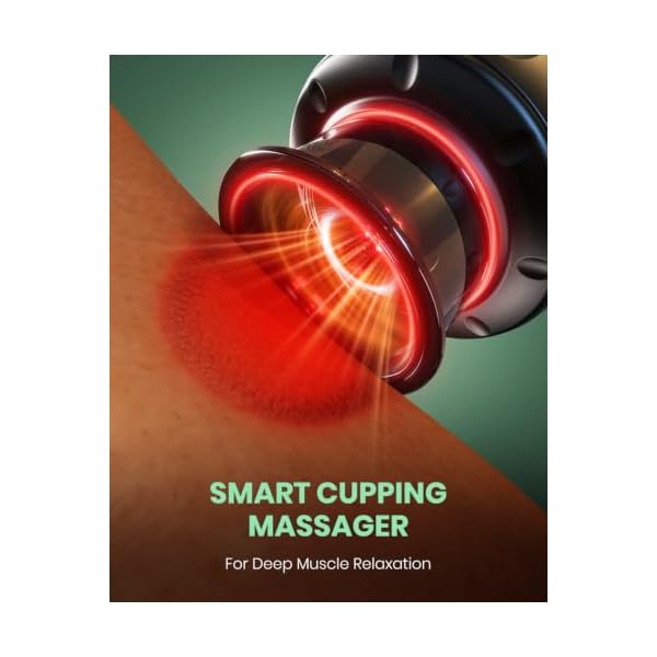 2 Pack Smart Cupping Therapy Set with Red Light, Heat & Suction - Image 2
