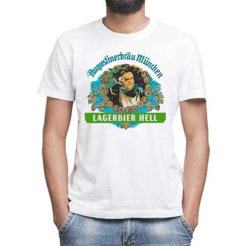 Augustiner Munich Beer Lagerbier Hell Klassisches Herren-T-Shirt mit Rundhalsausschnitt und kurzen Ärmeln 2X-Large