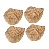 IWOWHERO Juego de 4 Pomos para Tapas de Ollas y Sartenes Resistentes al Calor Diseño de Madera Tamaño Estándar Pomos de Repuesto para Utensilios de Cocina Asas para Tapas Aptos para