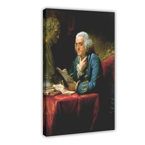 Décoration murale Benjamin Franklin - Toile imprimée 61 x 91,4 cm David Martin