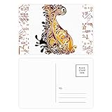 Tamaño: 14,6 x 9,8 cm. Juego de 20 tarjetas postales con silueta de pavo real colorida