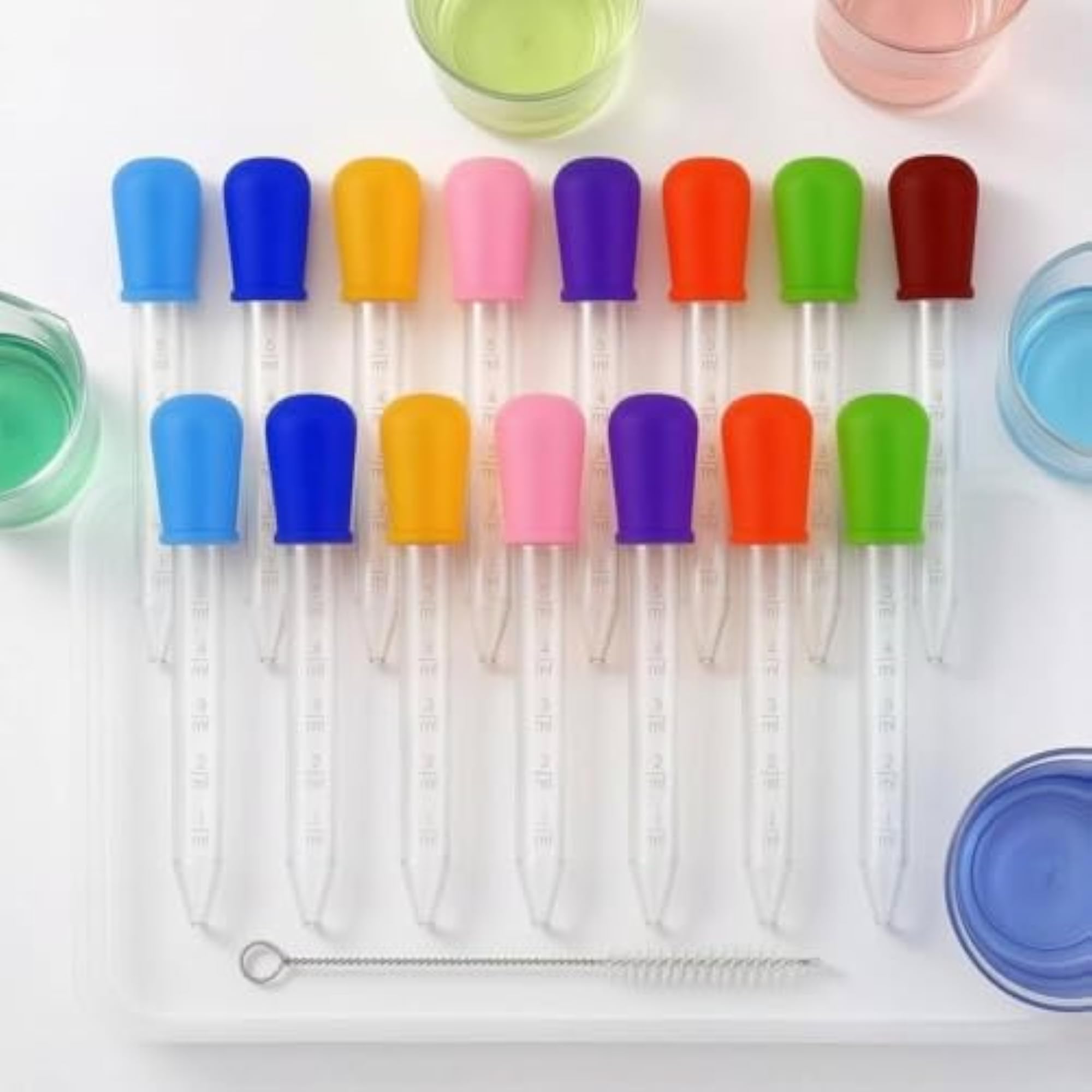 15 Cleaning Brushes with Graduated Liquid Pipette