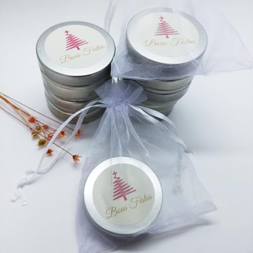 Kit 10 Mini Velas aromáticas de Natal - Boas Festas (Morango)