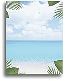 Tropical Beach Stationery Paper - 80 Sheets