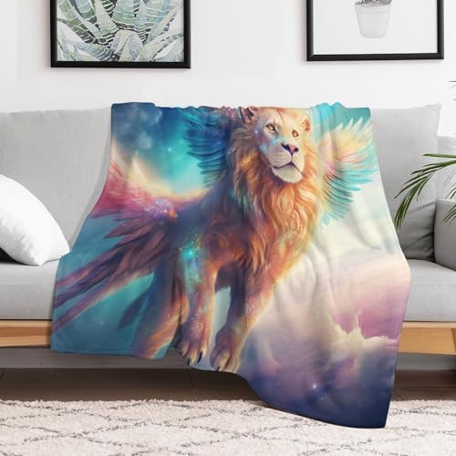 Manta de franela de león para sofá y cama, microfibra cálida de 180x200 cm 3