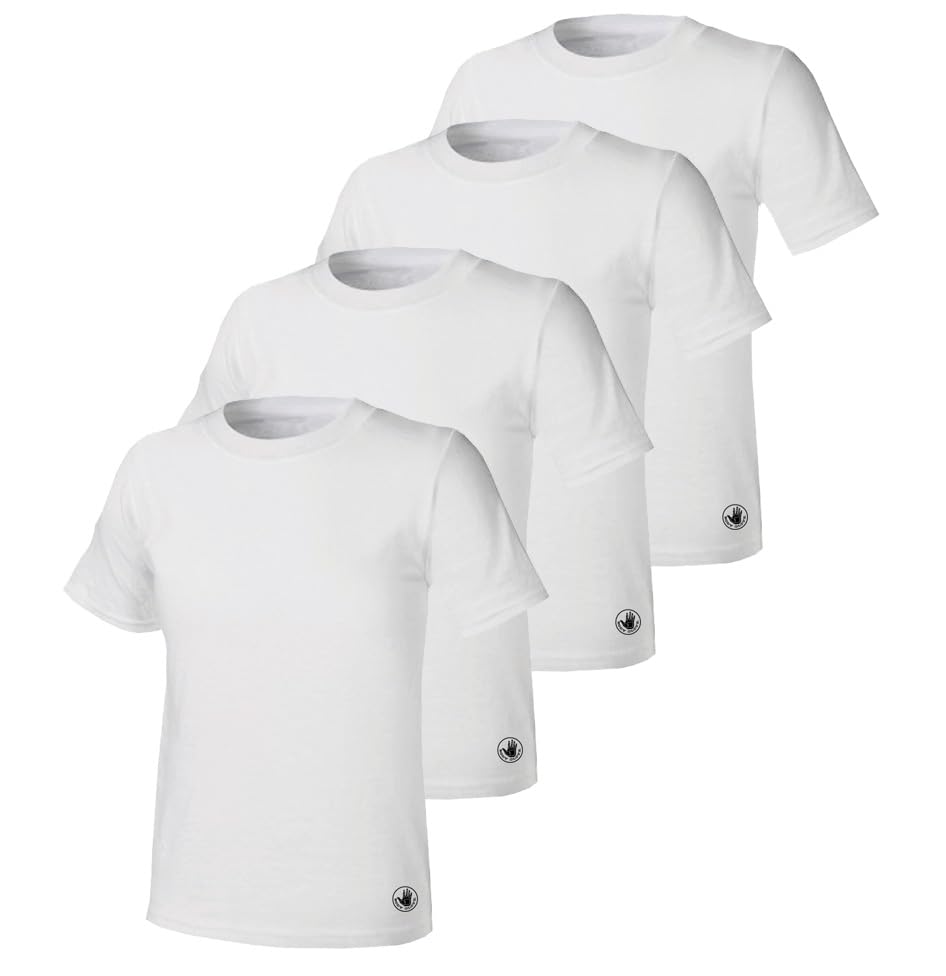 Body Glove Mens 3 Pack Micro Modal T Shirts, Cool Plain Undershirts and Gym Tshirts, Multipack White Tees