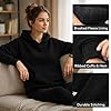 The Fancy Dress Hoodies for Men & Women UK - Unisex Plain Pullover Hooded Sweatshirt long Sleeve Inside Fleece Hoodie Top For Gym Work Running, L (l), Jet Black #3