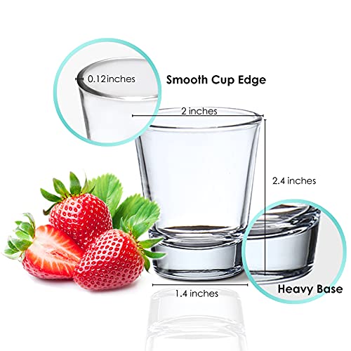 Nuykouy Shot Glass Set, 100% Clean 100% Wipe Glass Shot Glasses, 1.5 Oz, Set Of 6, Clear Shot Glasses #TOP3