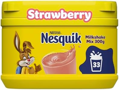 Nesquik Nestle Strawberry Flavour Milkshake Mix, 10.58 oz โฎ 300 g ู
ุฒูุฌ ู
ููู ุดูู ุจูููุฉ ุงููุฑุงููุฉ ู
ู ูุณูููู ูุณุชูู