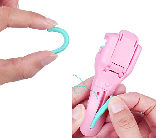 Woiwo 1 Pcs Maryann Eyelash Curler Plastic Portable Roll-Up Free Eyelid With 2 Rubber Pads #TOP2