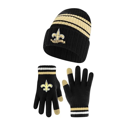 Bonnet d'hiver NFL en maille super douce avec gants tactiles