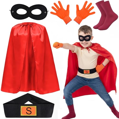 iZoeL Super Potato Costume Boys Girls World Book Day Costumes 2026 Super tato Cape Mask Hero Character Outfit WBD Fancy Dress & School Book Week Children's