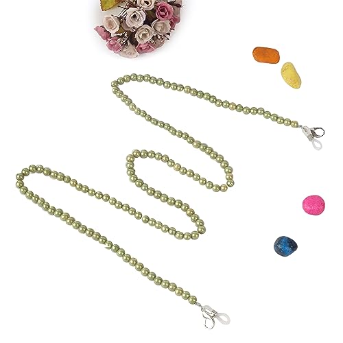 Image of Unisex Specs Holder Hook & Loop Anit Slip Eyewear Lanyard Beads Strap Chain