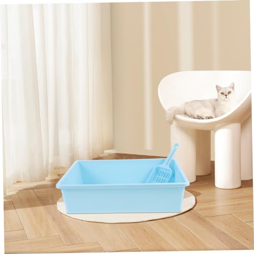 GANAZONO 1 Conjunto De Caixa De Areia Para Gatos Colher De Areia Para Gatos Comadre Para Gatos Vaso